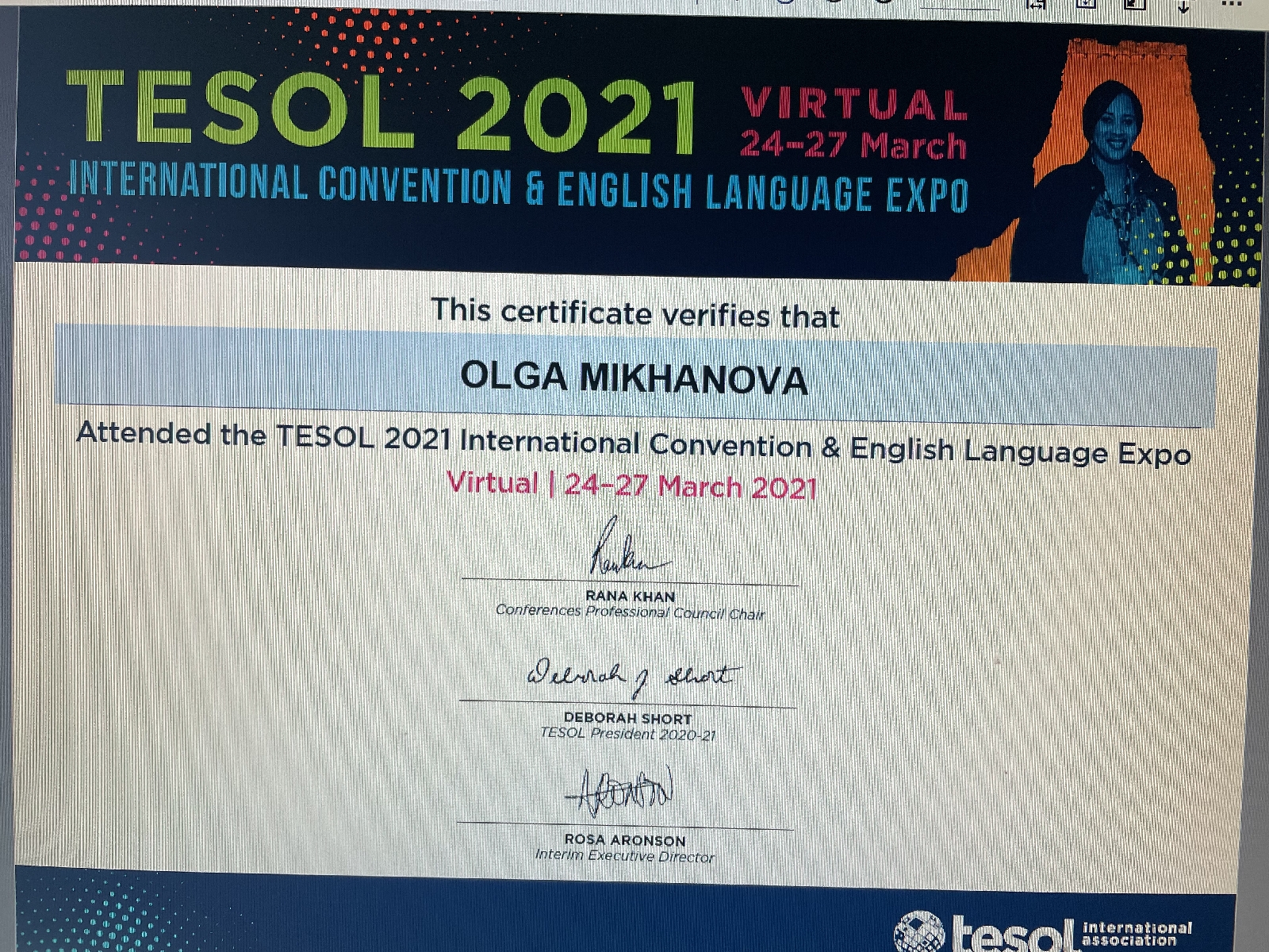 Доцент кафедры Английский язык приняла участие во онлайн конвенции TESOL